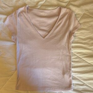 American Eagle Outfitters Light Pink Short Sleeve Tee